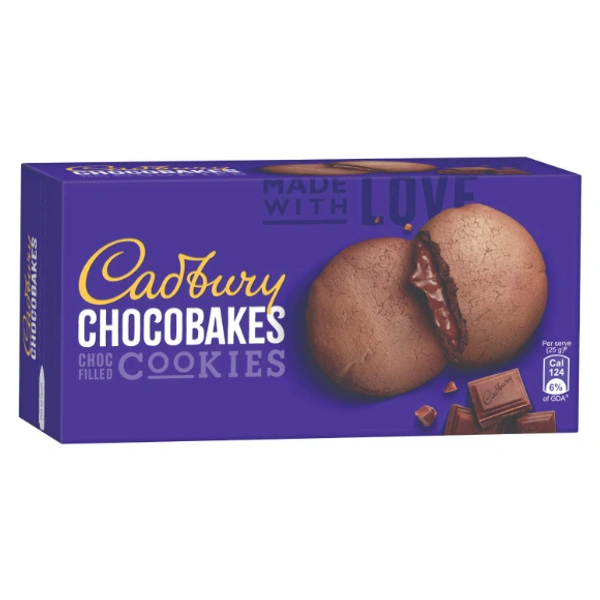 Cadbury Chocobakes Choc Filled Cookies, 150G